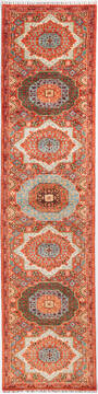 Afghan Chobi Orange Runner 10 to 12 ft Wool Carpet 157879