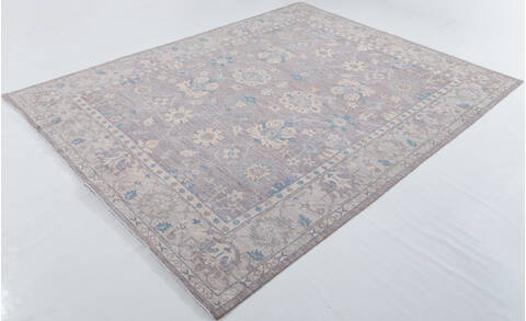 Chobi Grey Hand Knotted 80 X 104  Area Rug 700-157892 Image 2