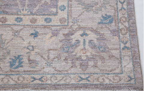 Chobi Grey Hand Knotted 80 X 104  Area Rug 700-157892 Image 4