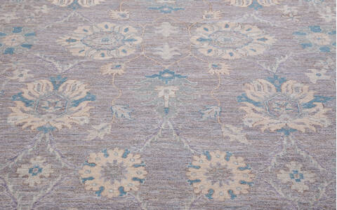 Chobi Grey Hand Knotted 80 X 104  Area Rug 700-157892 Image 5