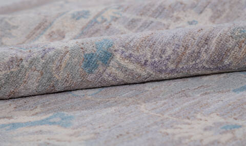 Chobi Grey Hand Knotted 80 X 104  Area Rug 700-157892 Image 7
