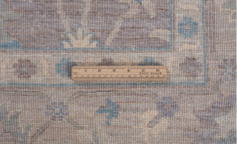 Chobi Grey Hand Knotted 80 X 104  Area Rug 700-157892 Image 8