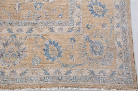 Chobi Yellow Hand Knotted 810 X 120  Area Rug 700-157895 Image 4