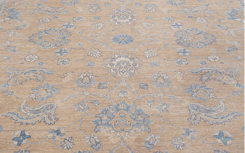 Chobi Yellow Hand Knotted 810 X 120  Area Rug 700-157895 Image 5