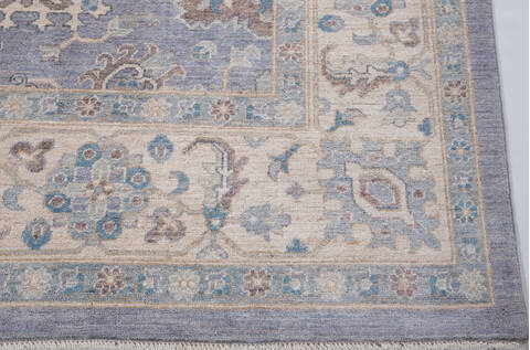 Chobi Light Blue Hand Knotted 80 X 102  Area Rug 700-157896 Image 10