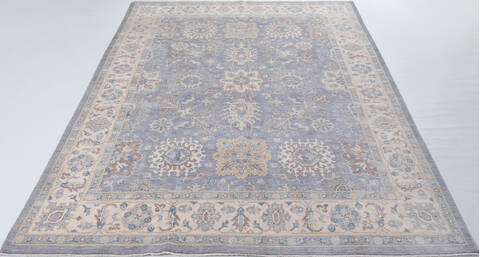 Chobi Light Blue Hand Knotted 80 X 102  Area Rug 700-157896 Image 8