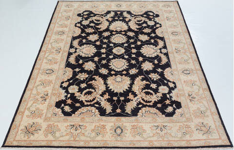 Chobi Black Hand Knotted 56 X 710  Area Rug 700-157920 Image 1