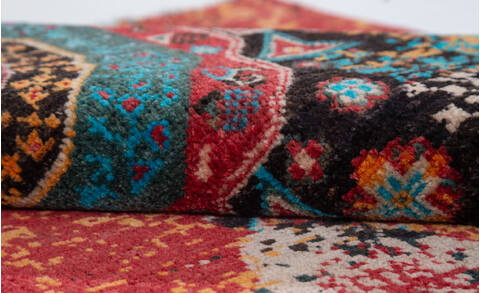 Chobi Multicolor Hand Knotted 35 X 51  Area Rug 700-157941 Image 7