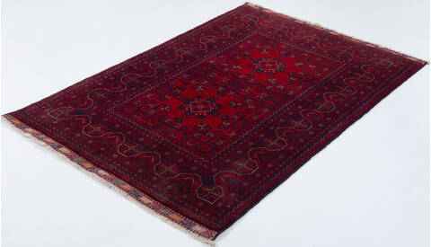 Khan Mohammadi Red Hand Knotted 33 X 49  Area Rug 700-157962 Image 2