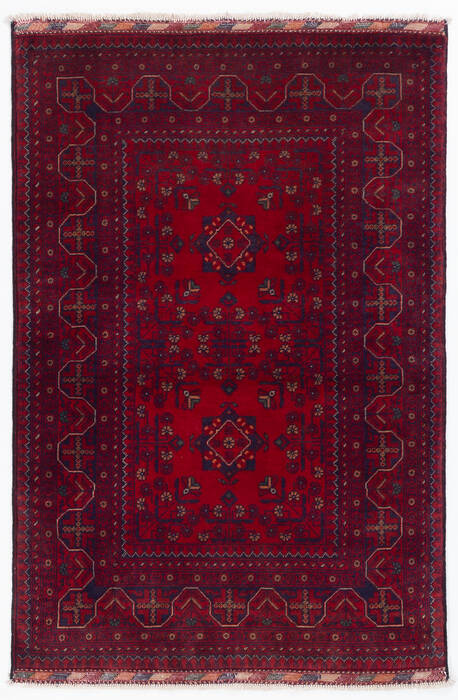 Khan Mohammadi Red Hand Knotted 33 X 49  Area Rug 700-157962 Image 0