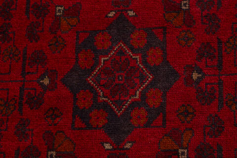 Khan Mohammadi Red Runner Hand Knotted 26 X 62  Area Rug 700-157972 Image 6