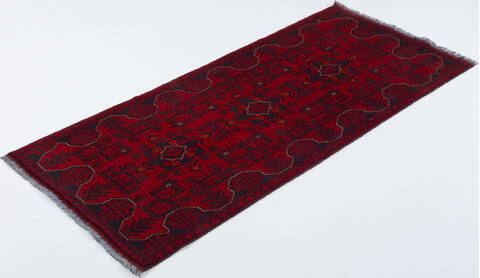 Khan Mohammadi Red Runner Hand Knotted 27 X 61  Area Rug 700-157973 Image 2