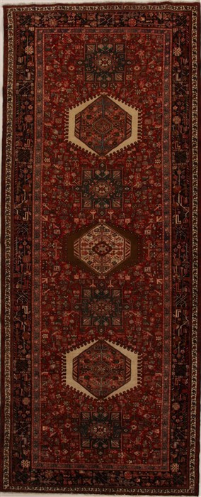 Karajeh Red Runner Hand Knotted 51 X 128  Area Rug 250-16006 Image 0