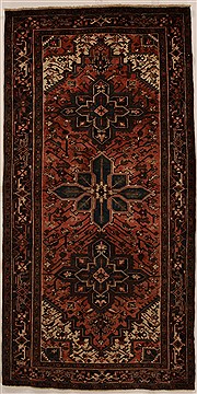 Persian Heriz Brown Rectangle 6x9 ft Wool Carpet 16007