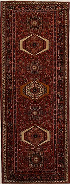 Karajeh Red Runner Hand Knotted 4'9" X 12'6"  Area Rug 250-16010