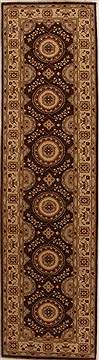 Pakistani Pishavar Brown Runner 10 to 12 ft Wool Carpet 16013