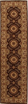 Pakistani Pishavar Brown Runner 10 to 12 ft Wool Carpet 16013