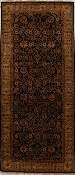 Ziegler Black Runner Hand Knotted 51 X 118  Area Rug 250-16022 Image 0