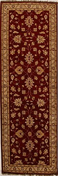 Pakistani Pishavar Red Runner 13 to 15 ft Wool Carpet 16023