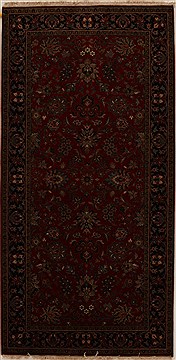Indian Kashmar Red Rectangle 5x8 ft Wool Carpet 16029