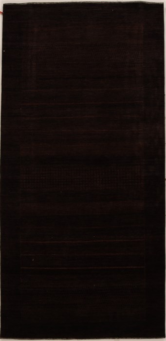 Gabbeh Brown Runner Hand Knotted 51 X 105  Area Rug 250-16037 Image 0
