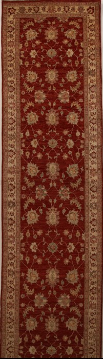 Pishavar Red Runner Hand Knotted 310 X 167  Area Rug 250-16046 Image 0
