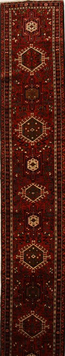 Karajeh Red Runner Hand Knotted 27 X 155  Area Rug 250-16055 Image 0