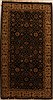 Indo-Persian Black Hand Knotted 41 X 78  Area Rug 250-16067 Thumb 0