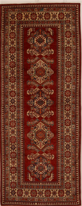 Kazak Red Runner Hand Knotted 40 X 910  Area Rug 250-16072 Image 0