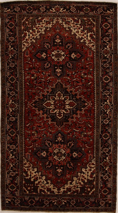 Heriz Red Hand Knotted 63 X 113  Area Rug 250-16075 Image 0