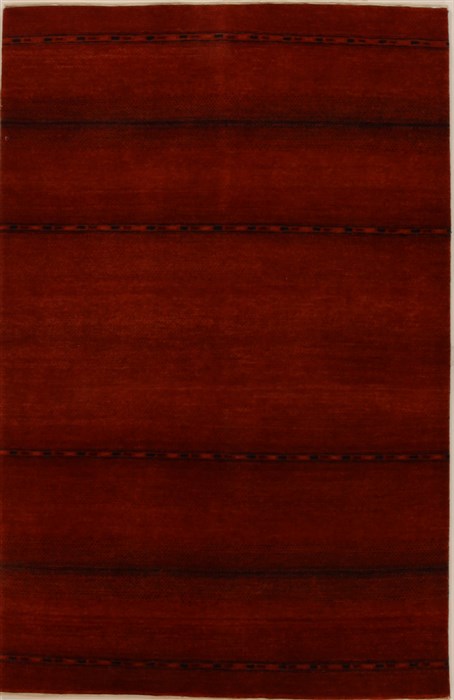 Gabbeh Red Hand Knotted 311 X 61 Area Rug 250-16082 Image 0