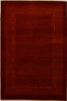 Indian Gabbeh Red Rectangle 4x6 ft Wool Carpet 16092