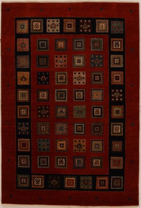 Gabbeh Red Hand Knotted 40 X 510 Area Rug 250-16097 Image 0