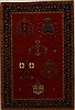 Gabbeh Red Hand Knotted 40 X 60 Area Rug 250-16106 Thumb 0