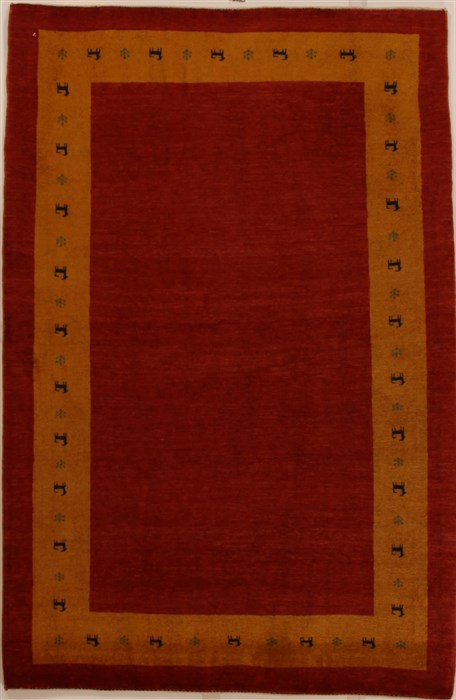 Gabbeh Red Hand Knotted 42 X 63 Area Rug 250-16109 Image 0