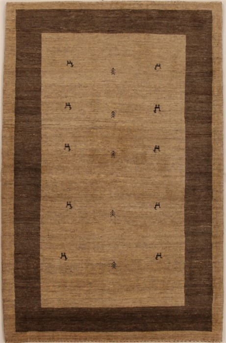 Gabbeh Beige Hand Knotted 41 X 64 Area Rug 250-16114 Image 0