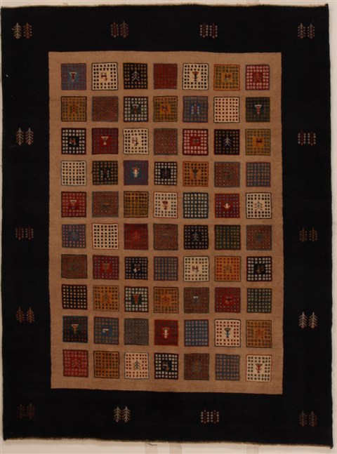 Gabbeh Multicolor Hand Knotted 44 X 59 Area Rug 250-16118 Image 0