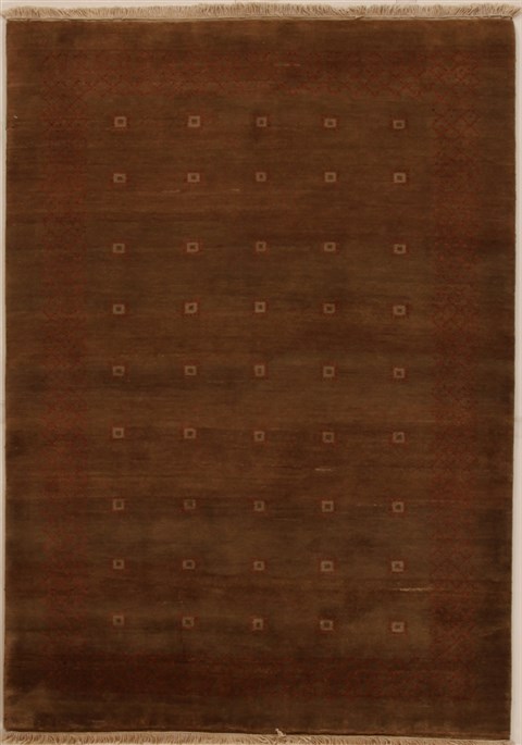 Gabbeh Brown Hand Knotted 42 X 510 Area Rug 250-16119 Image 0