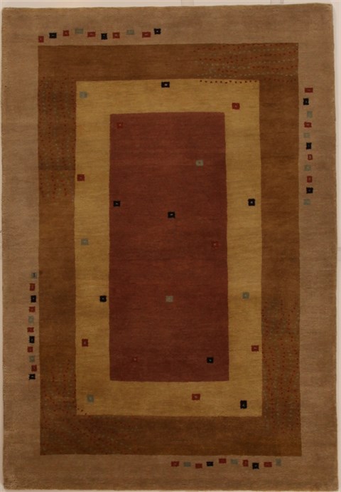 Gabbeh Beige Hand Knotted 41 X 511 Area Rug 250-16120 Image 0