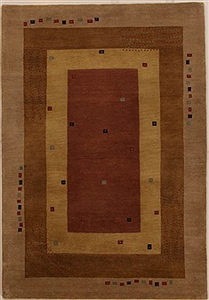 Persian Gabbeh Beige Rectangle 4x6 ft Wool Carpet 16120