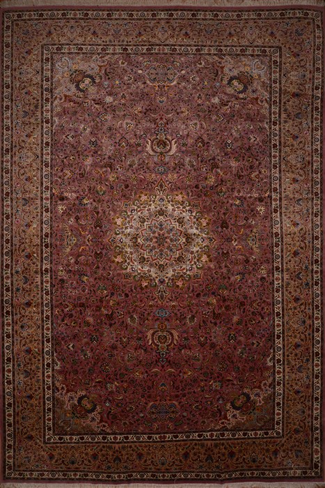 Tabriz Purple Hand Knotted 1211 X 193  Area Rug 100-16125 Image 0