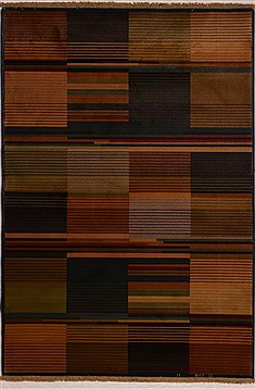 Modern Orange Machine Made 5'0" X 8'0"  Area Rug 100-16127