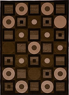 Turkish Modern Black Rectangle 5x8 ft synthetic Carpet 16128