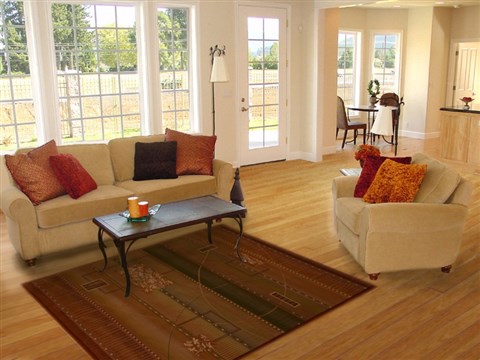 Modern Beige Machine Made 53 X 77 Area Rug 100-16134 Image 4