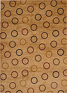 Turkish Modern Beige Rectangle 5x7 ft synthetic Carpet 16136