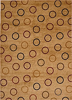 Modern Beige Machine Made 5'3" X 7'3"  Area Rug 100-16136