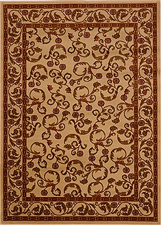 Turkish Modern Beige Rectangle 5x7 ft synthetic Carpet 16138
