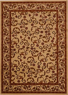 Modern Beige Machine Made 5'3" X 7'3"  Area Rug 100-16138