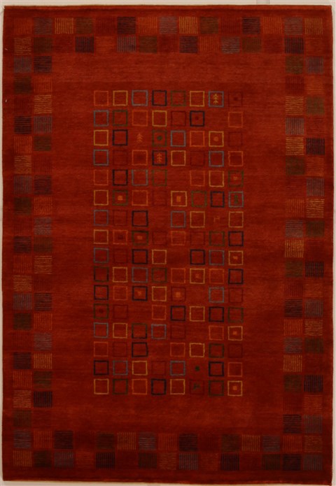 Gabbeh Red Hand Knotted 41 X 511 Area Rug 250-16143 Image 0