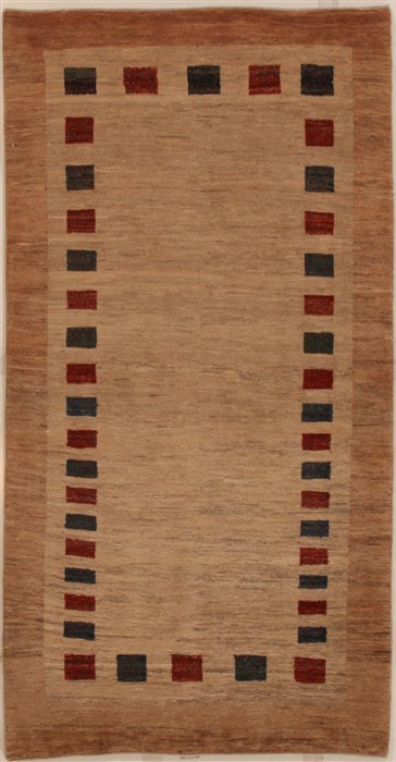 Gabbeh Beige Hand Knotted 32 X 62  Area Rug 250-16145 Image 0